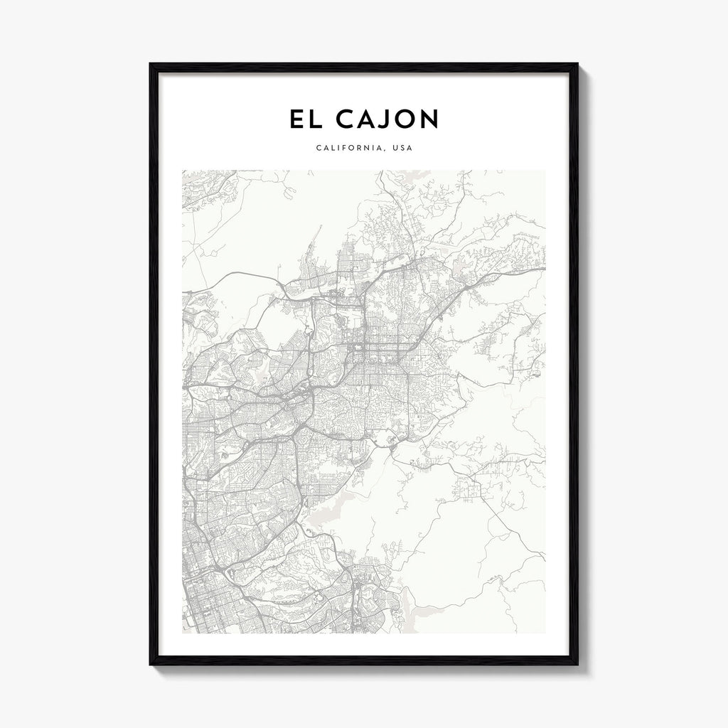 El Cajon Map Poster