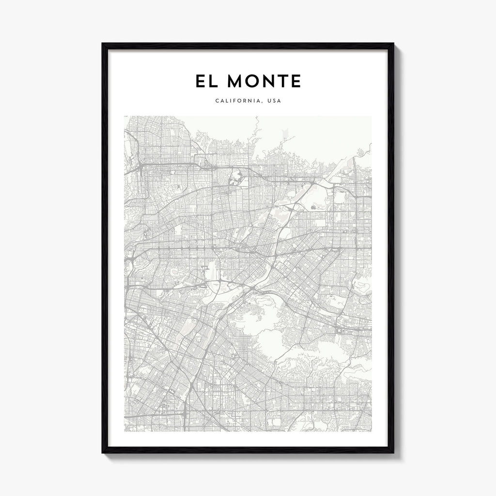El Monte Map Poster