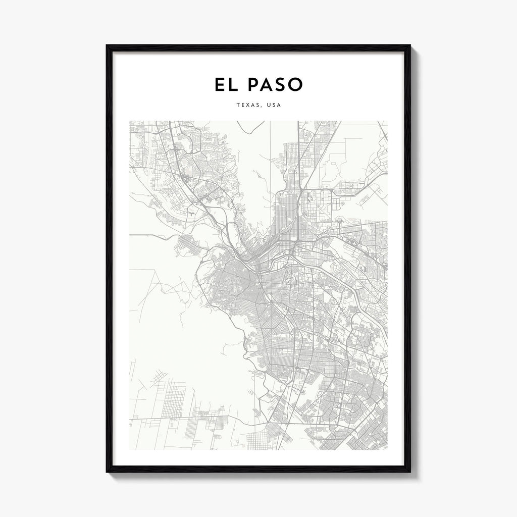 El Paso Map Poster