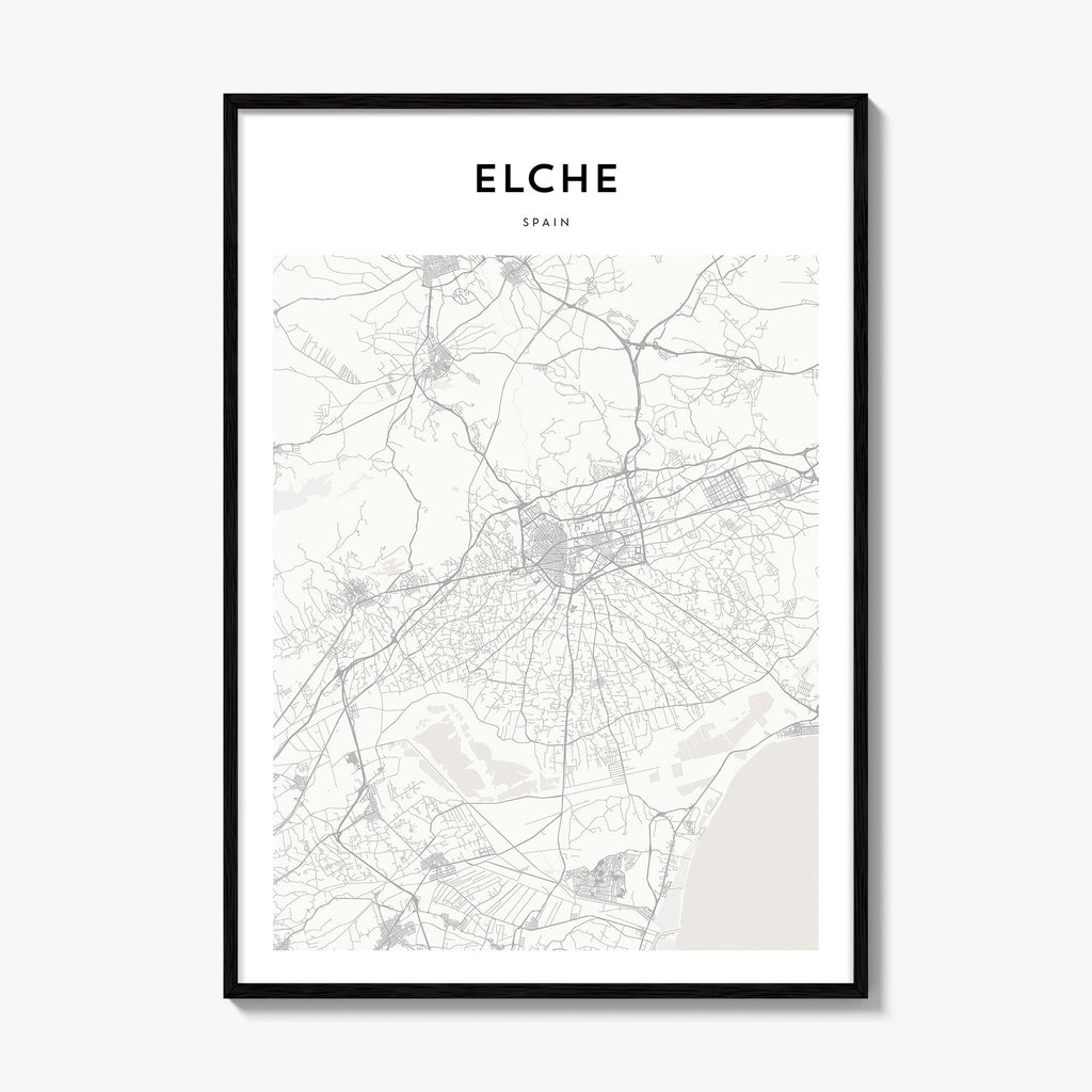 Elche Map Poster