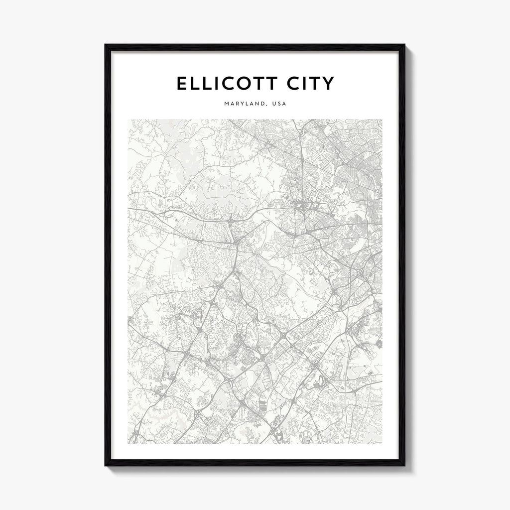 Ellicott City Map Poster