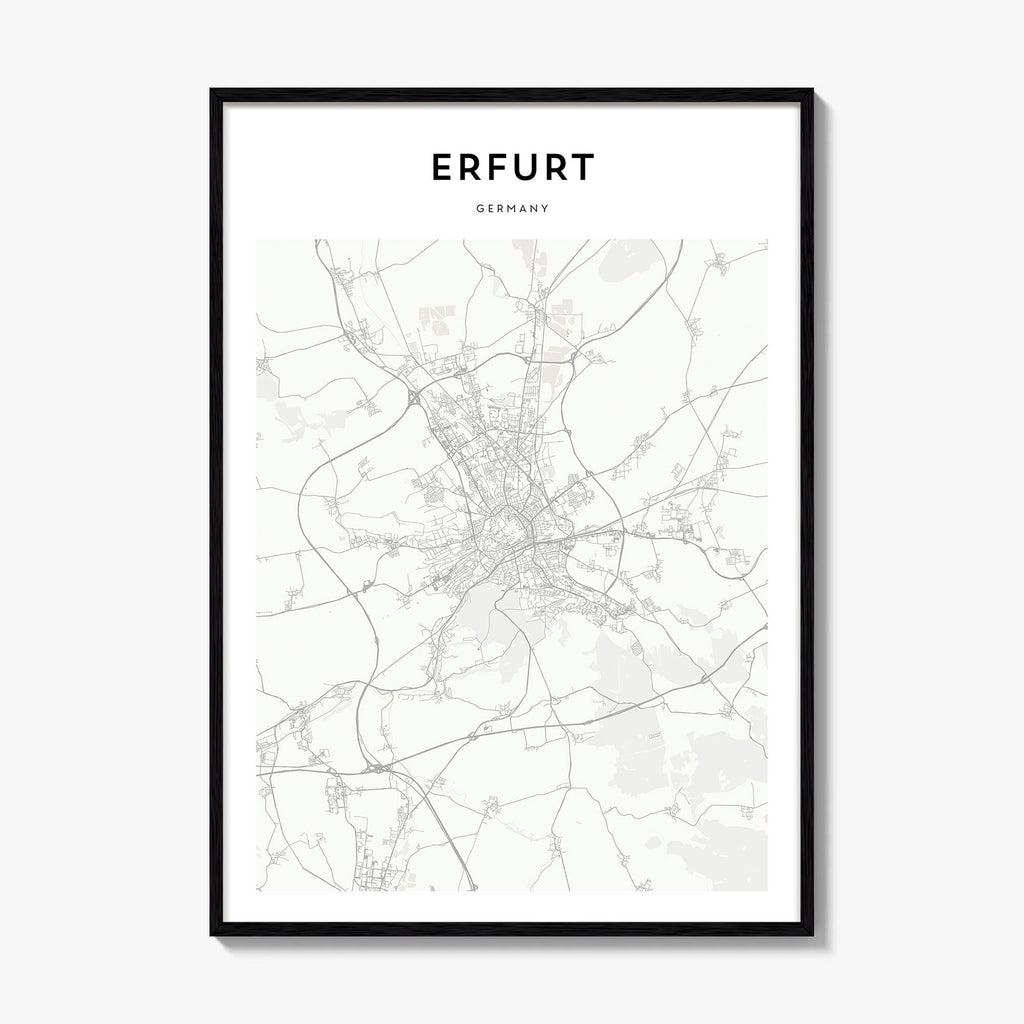 Erfurt Map Poster