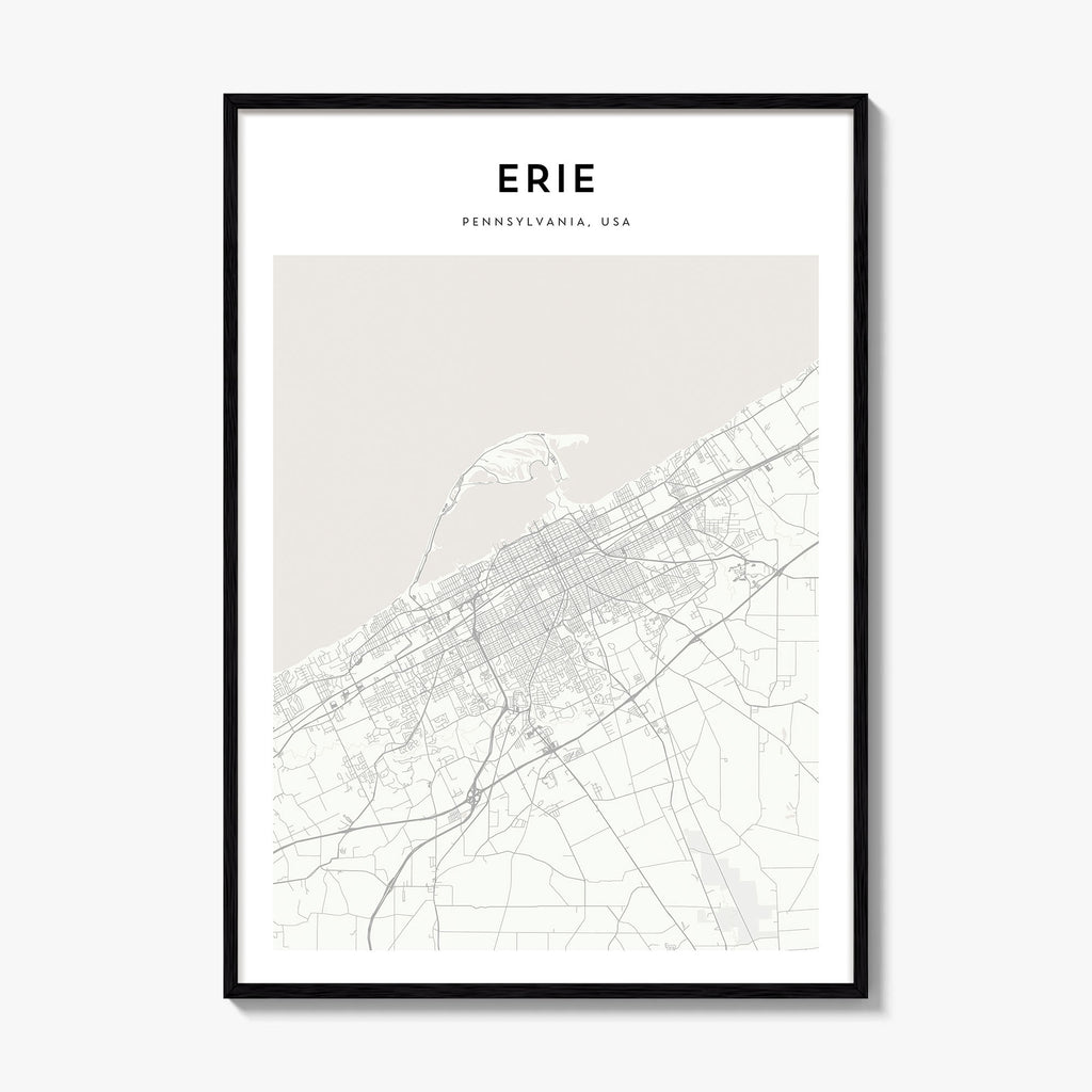 Erie Map Poster