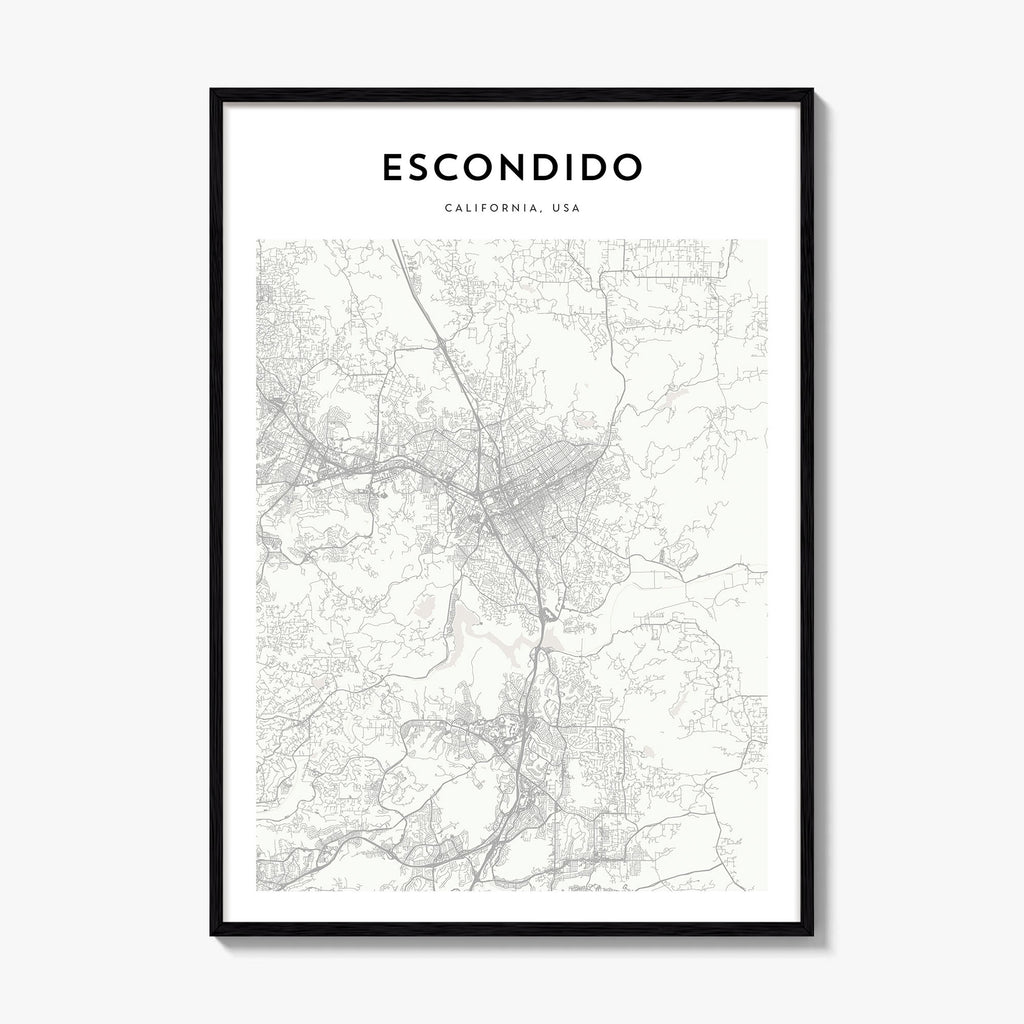 Escondido Map Poster