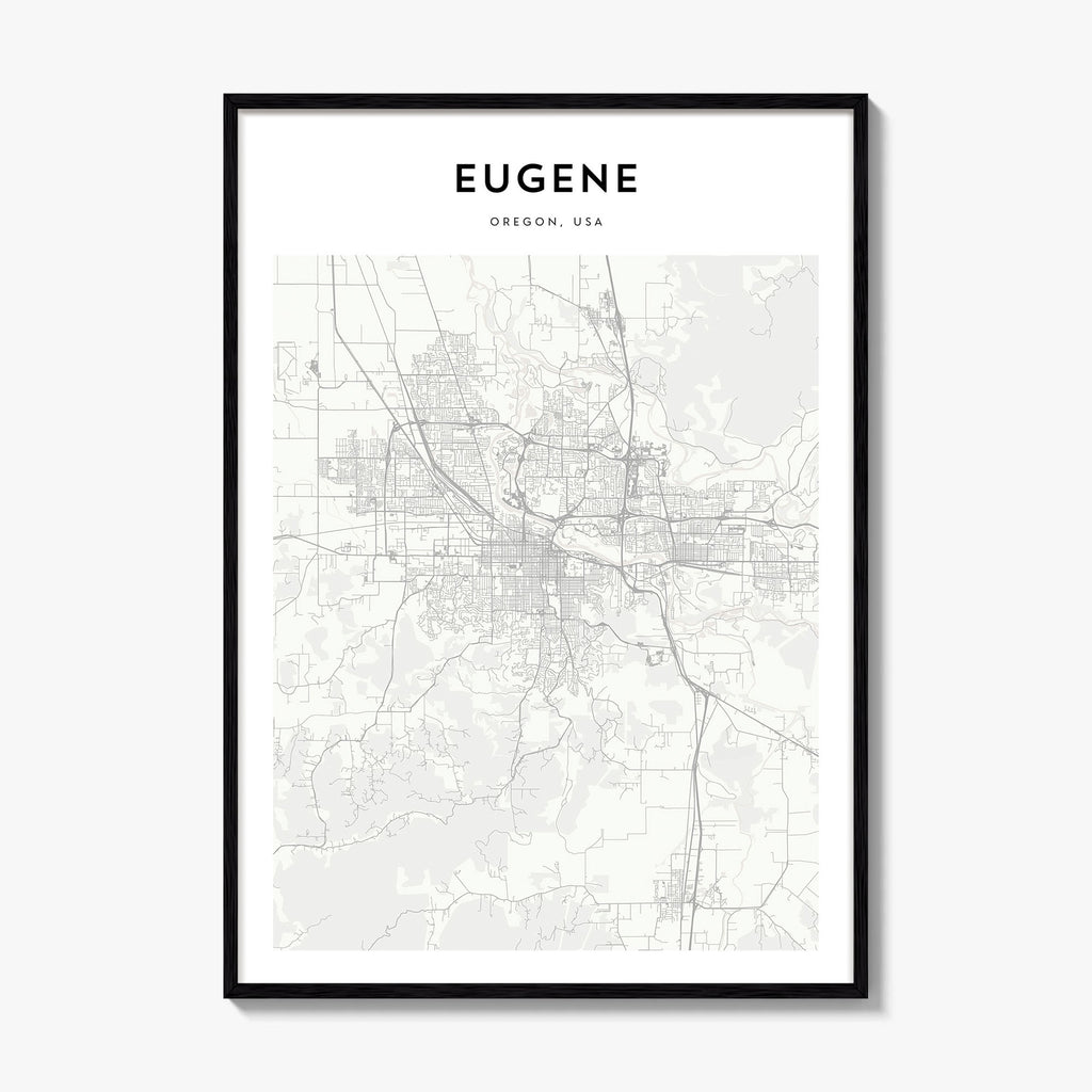 Eugene Map Poster