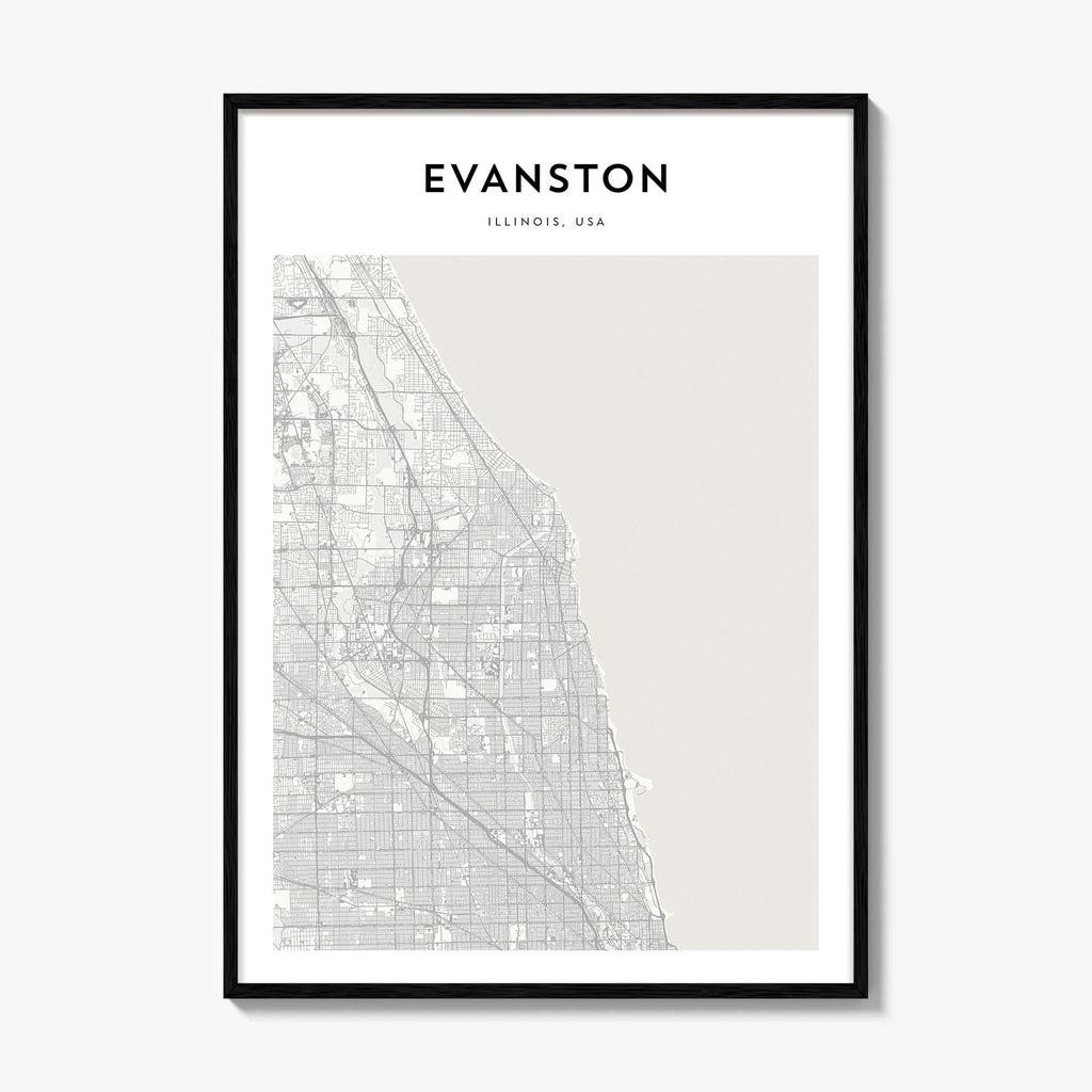 Evanston Map Poster