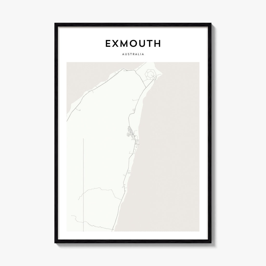 Exmouth Map Poster