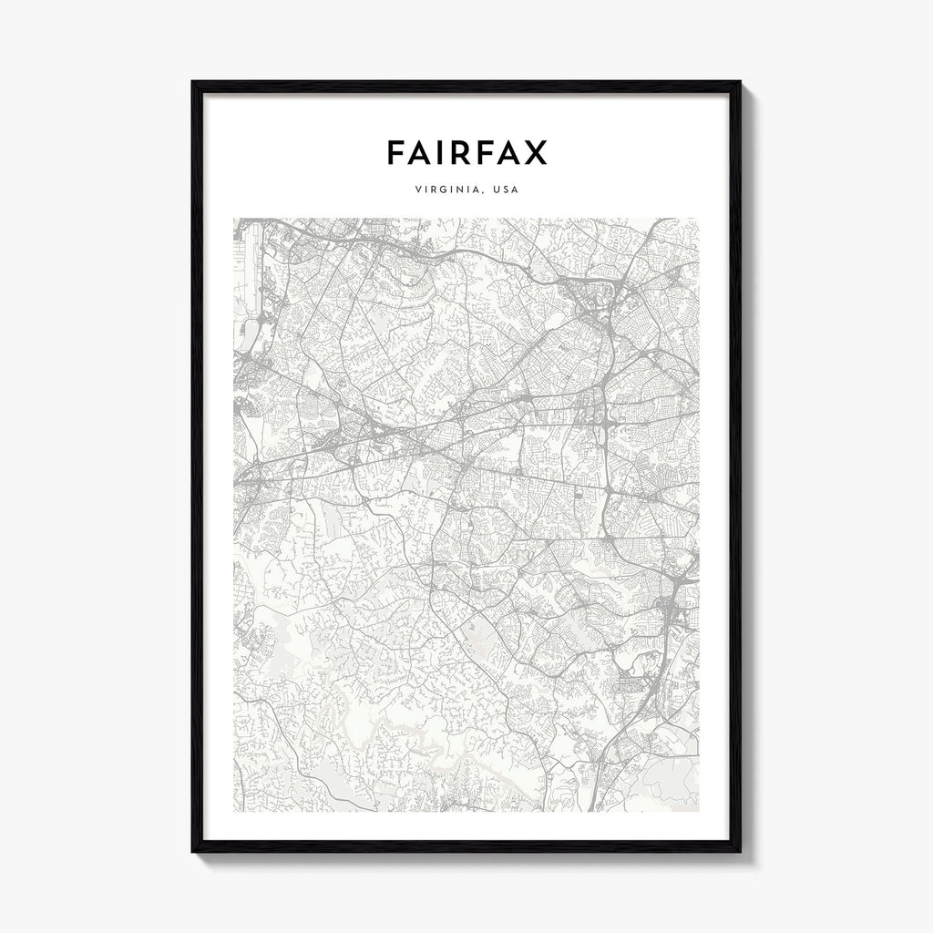 Fairfax Virginia Map Poster
