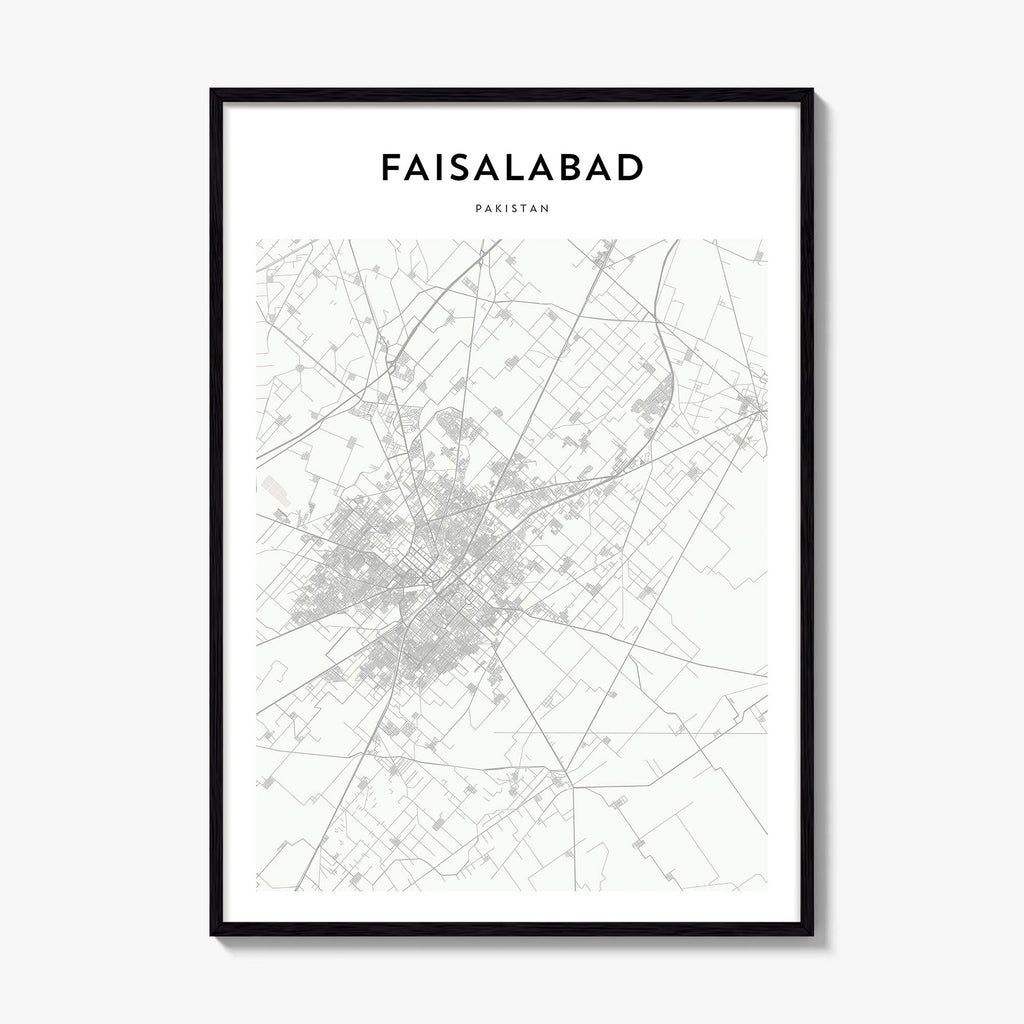 Faisalabad Map Poster