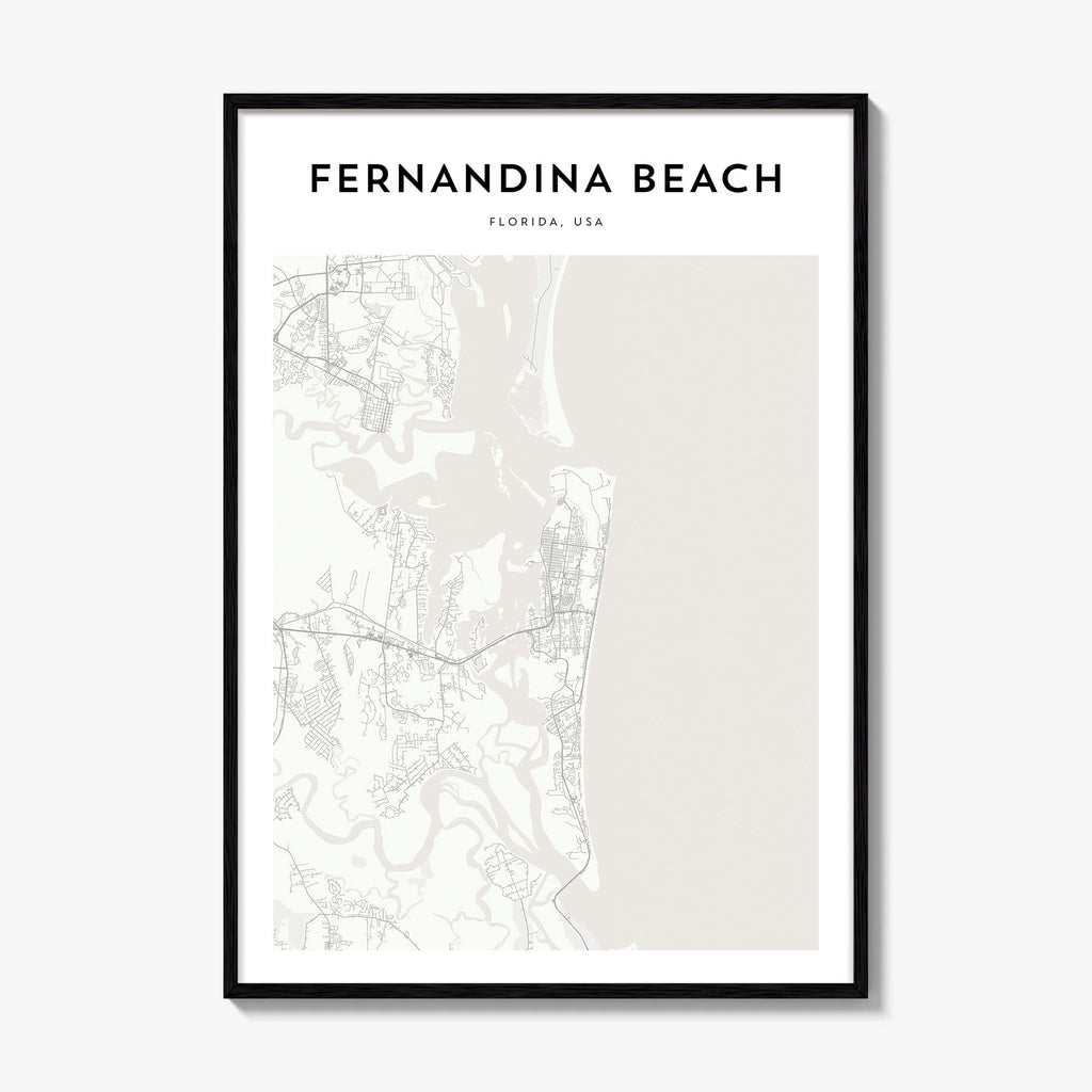 Fernandina Beach Map Poster