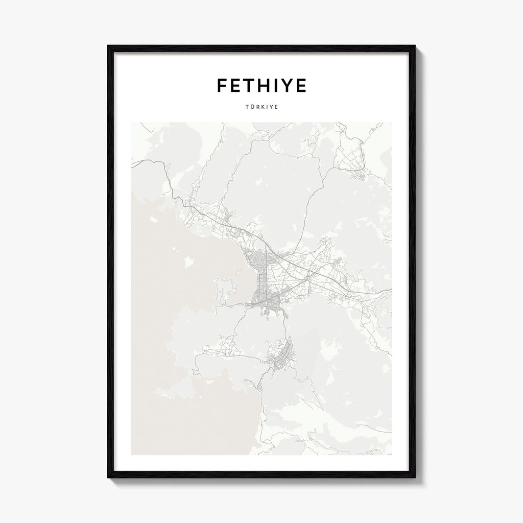 Fethiye Map Poster