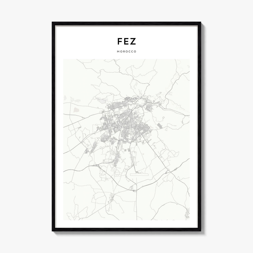 Fez Map Poster