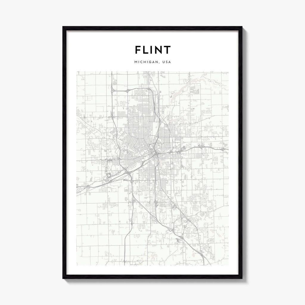 Flint Map Poster