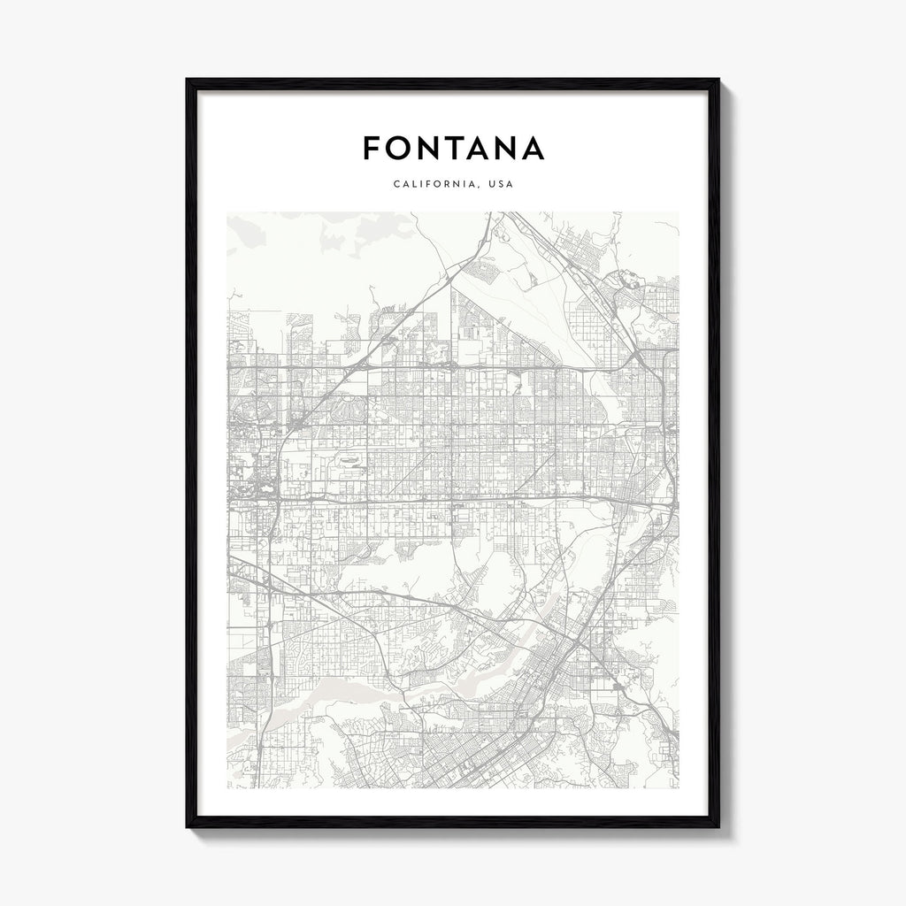 Fontana Map Poster