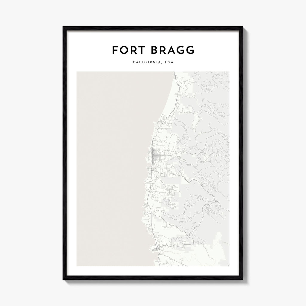 Fort Bragg Map Poster