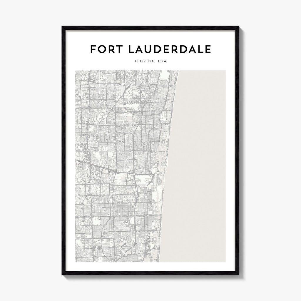 Fort Lauderdale Map Poster