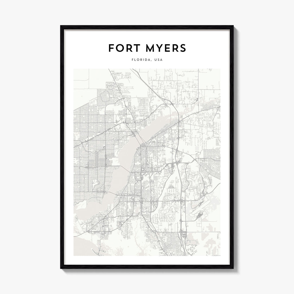 Fort Myers Map Poster