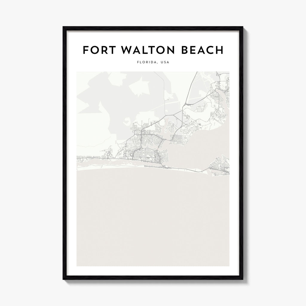 Fort Walton Beach Map Poster