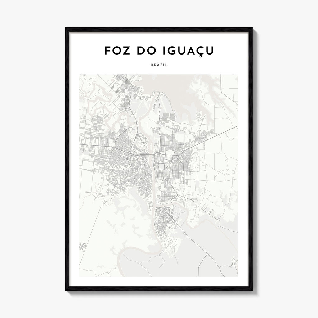 Foz Do Iguacu Map Poster