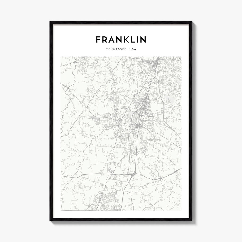 Franklin Map Poster