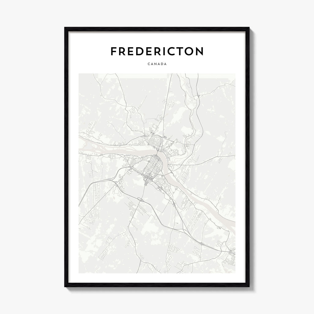 Fredericton Map Poster