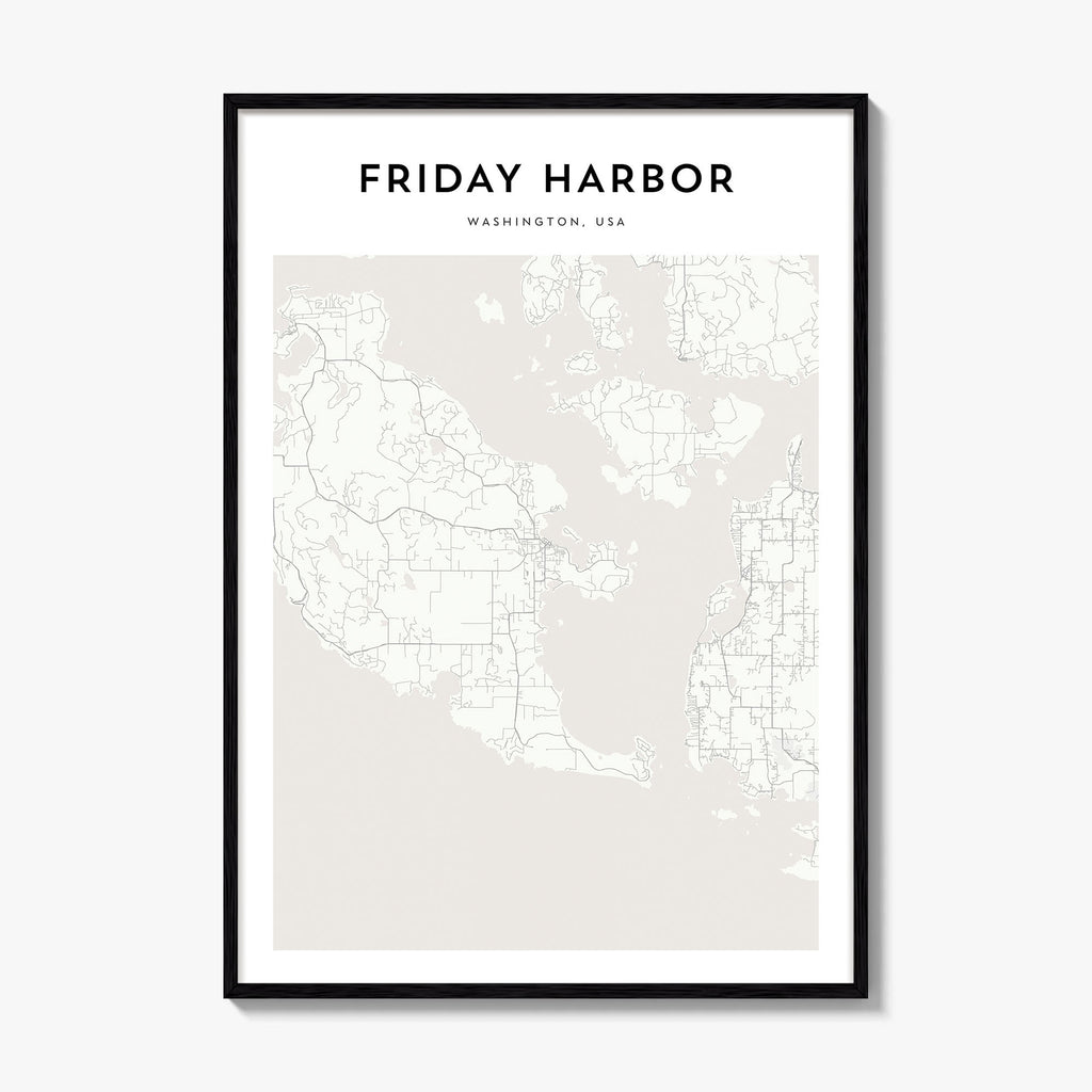 Friday Harbor Map Poster