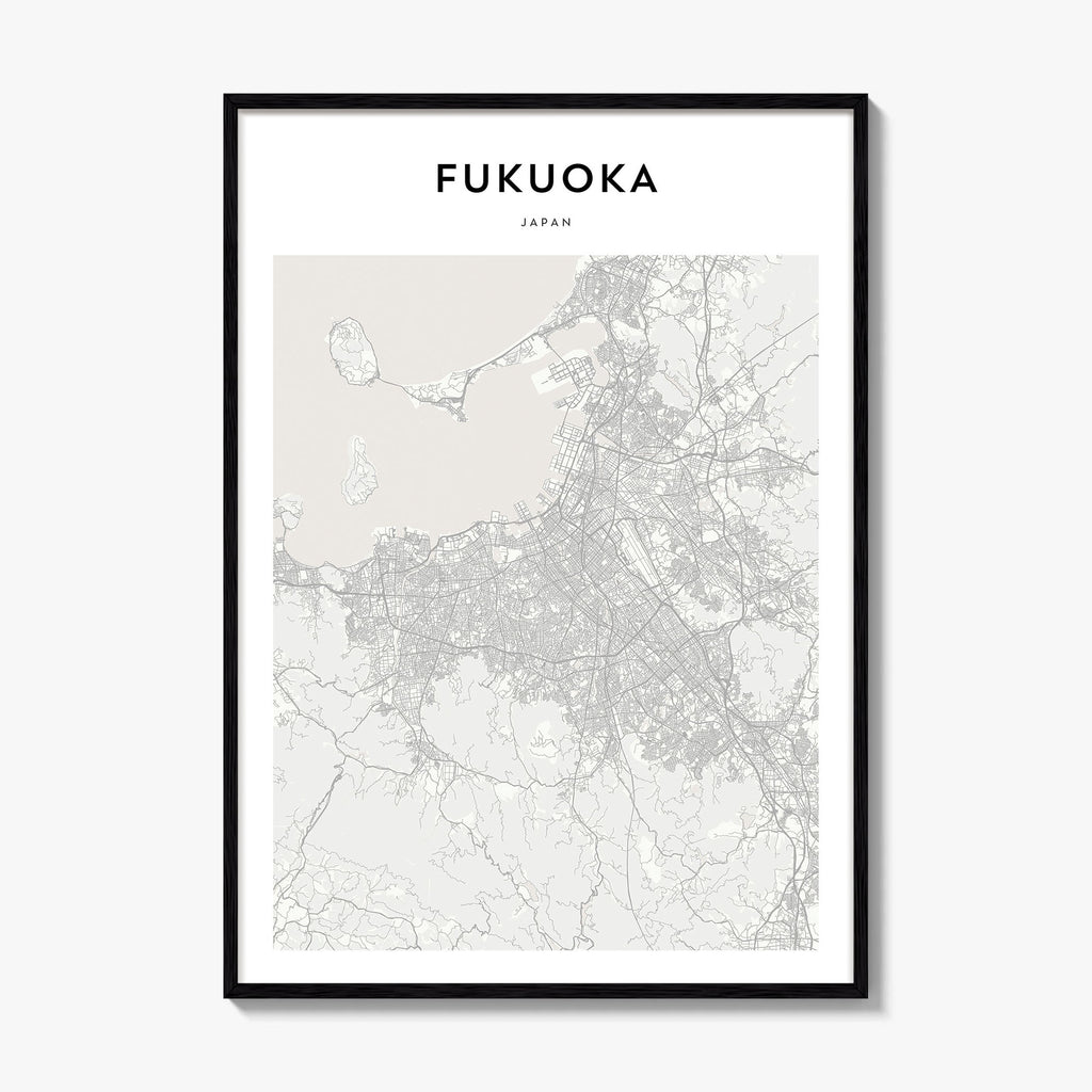 Fukuoka Map Poster