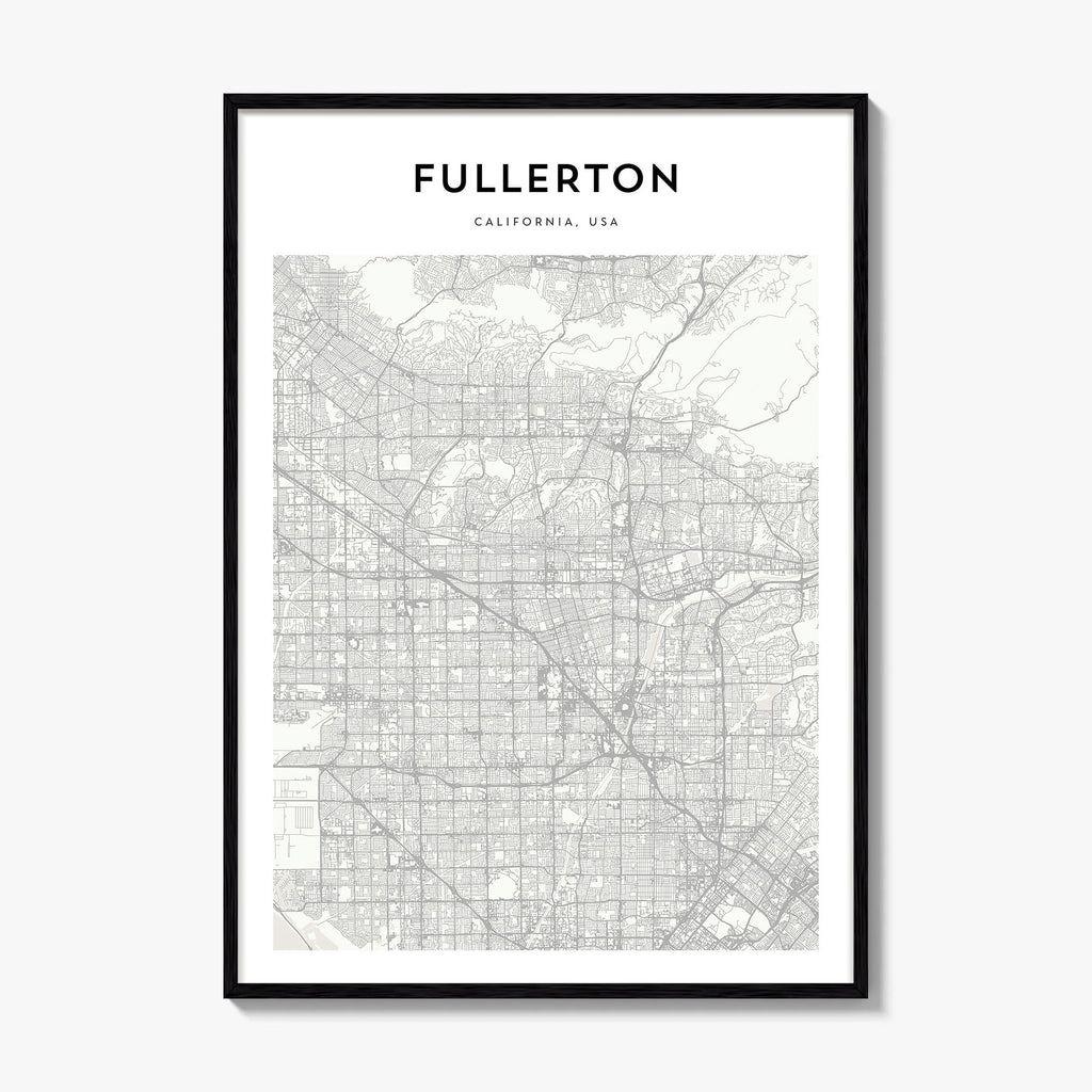 Fullerton Map Poster
