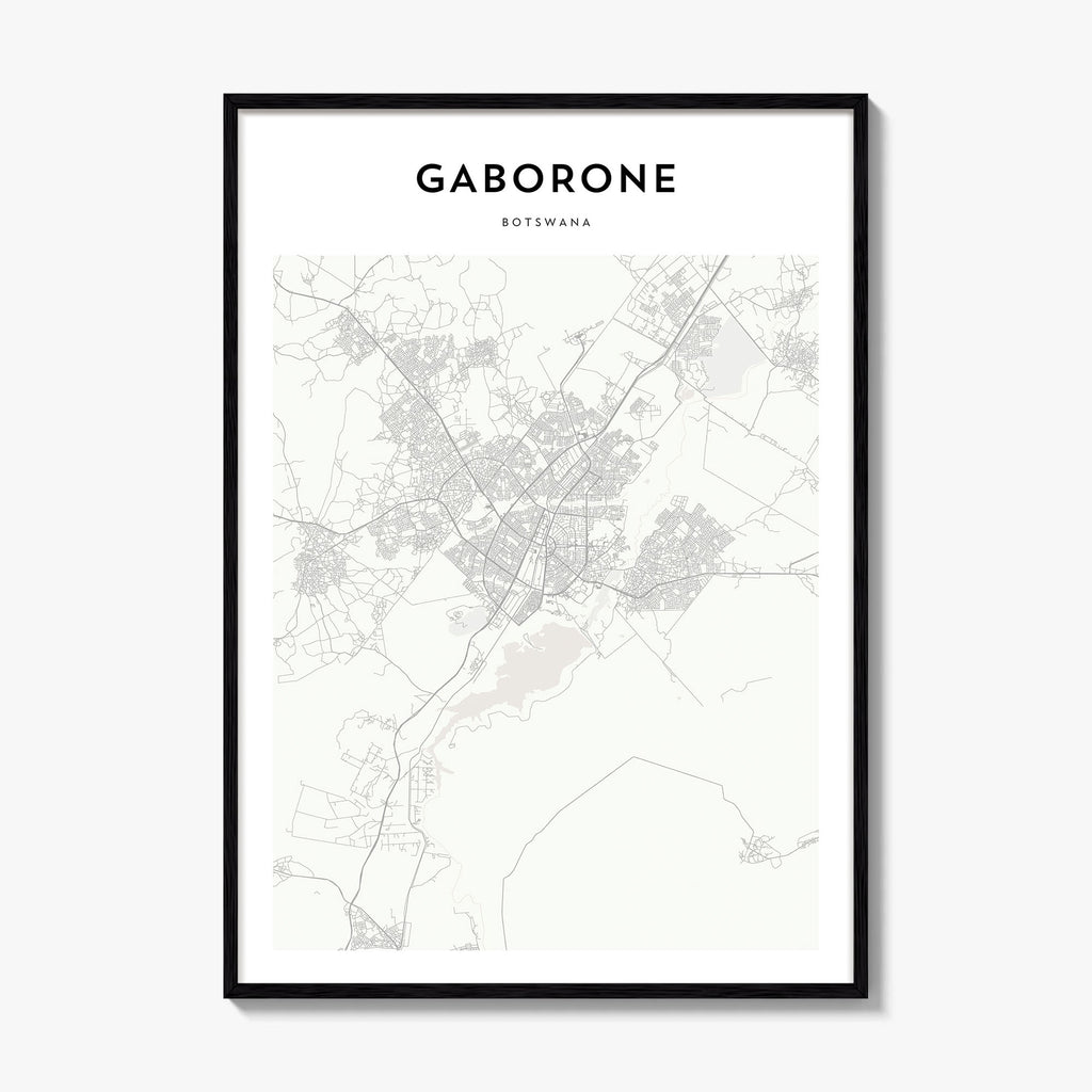 Gaborone Map Poster