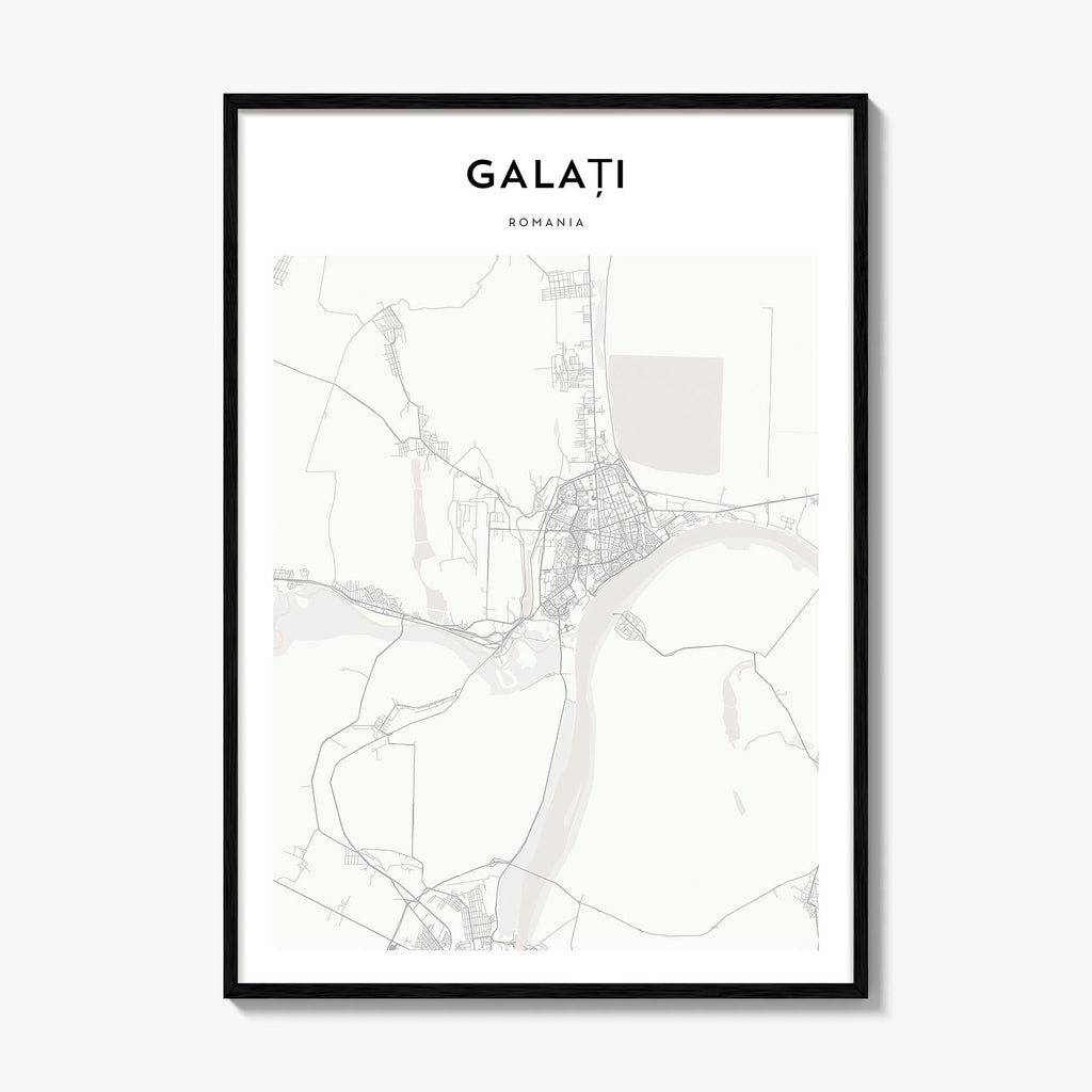 Galati Map Poster