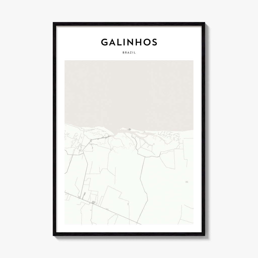 Galinhos Map Poster