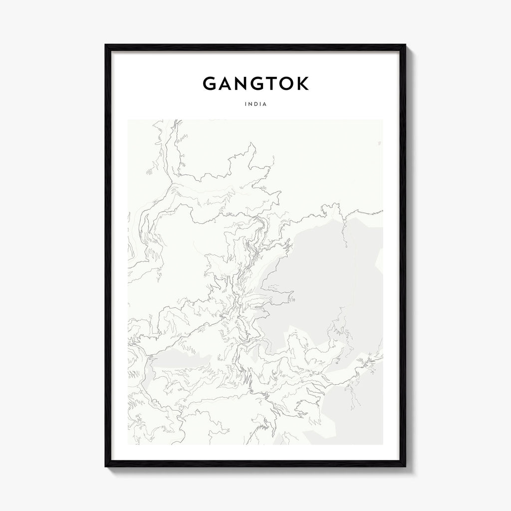 Gangtok Map Poster