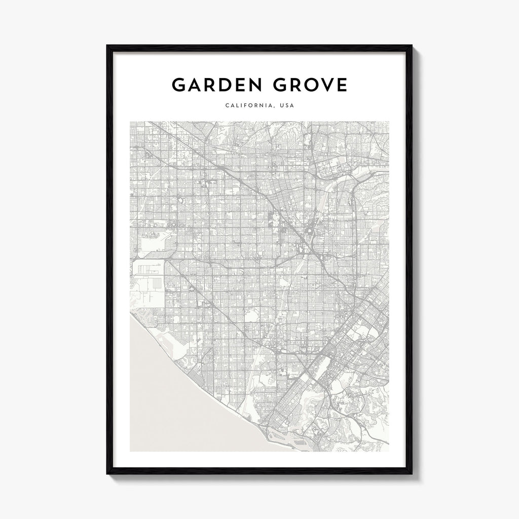 Garden Grove Map Poster