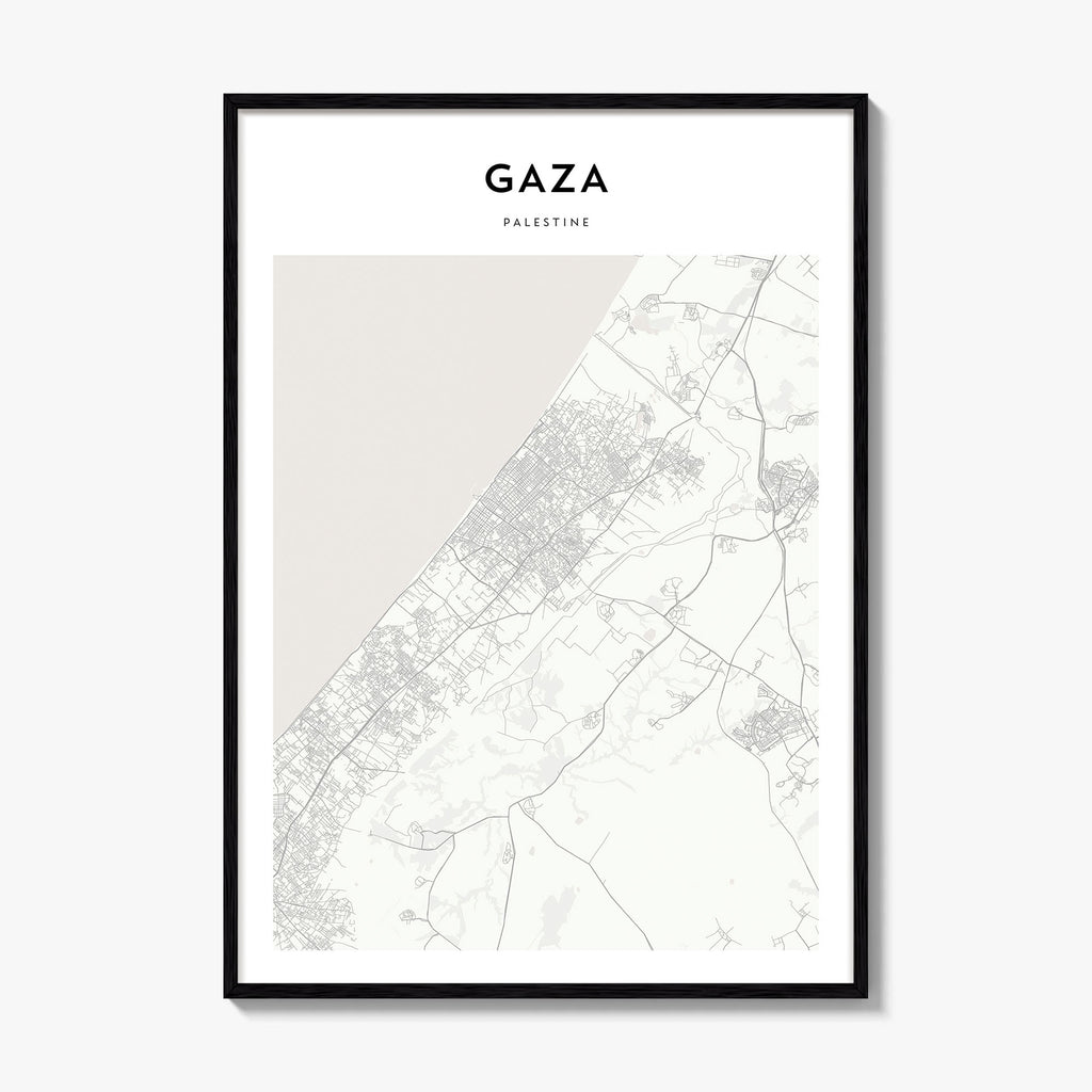 Gaza Map Poster