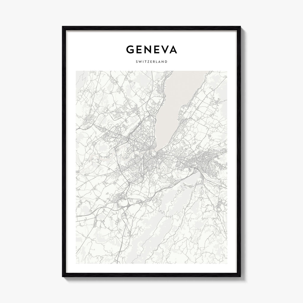 Geneva Map Poster
