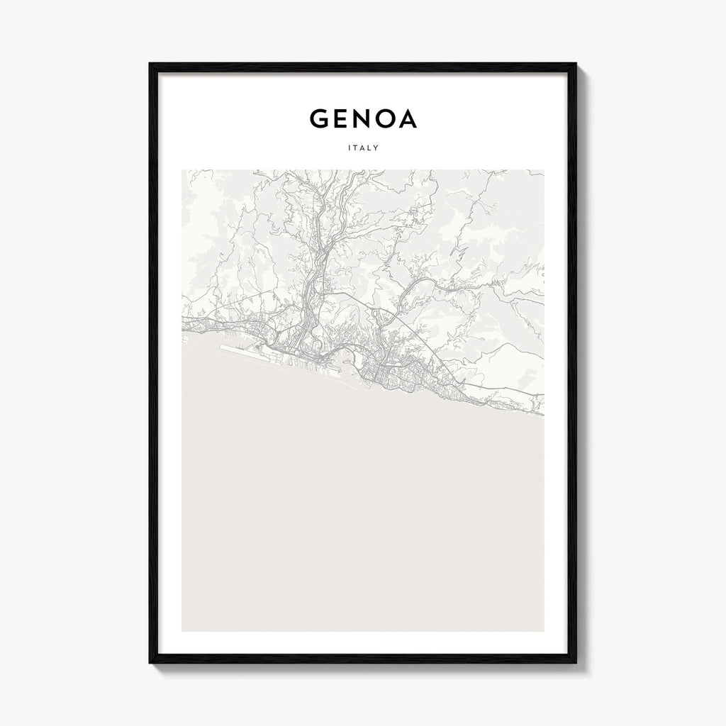 Genoa Map Poster