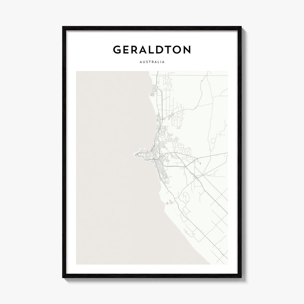 Geraldton Map Poster