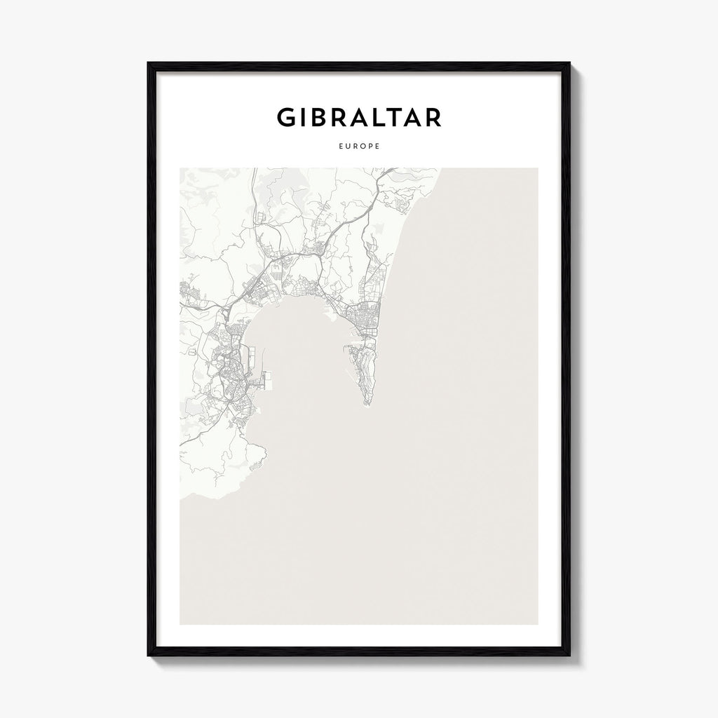 Gibraltar Map Poster
