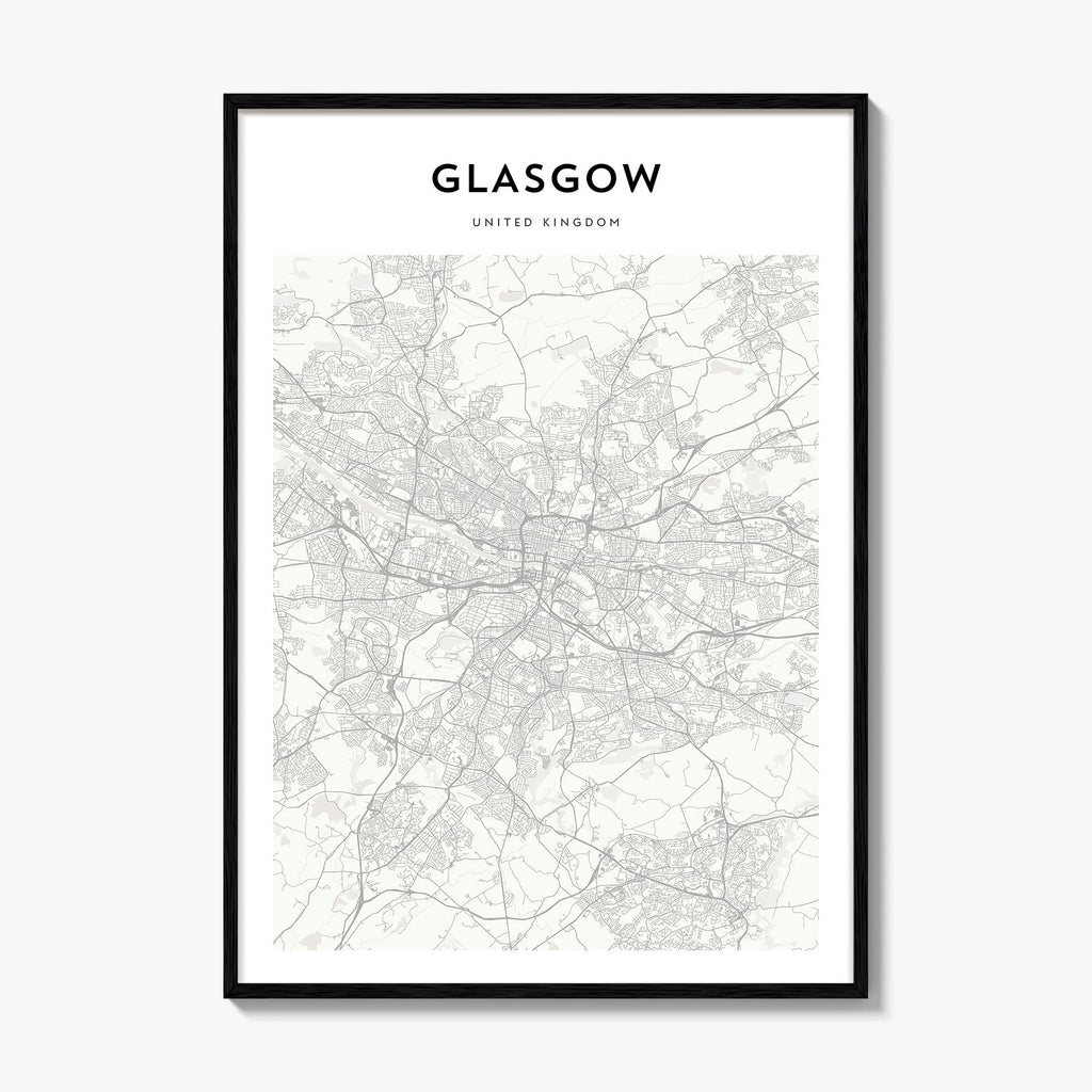Glasgow Map Poster