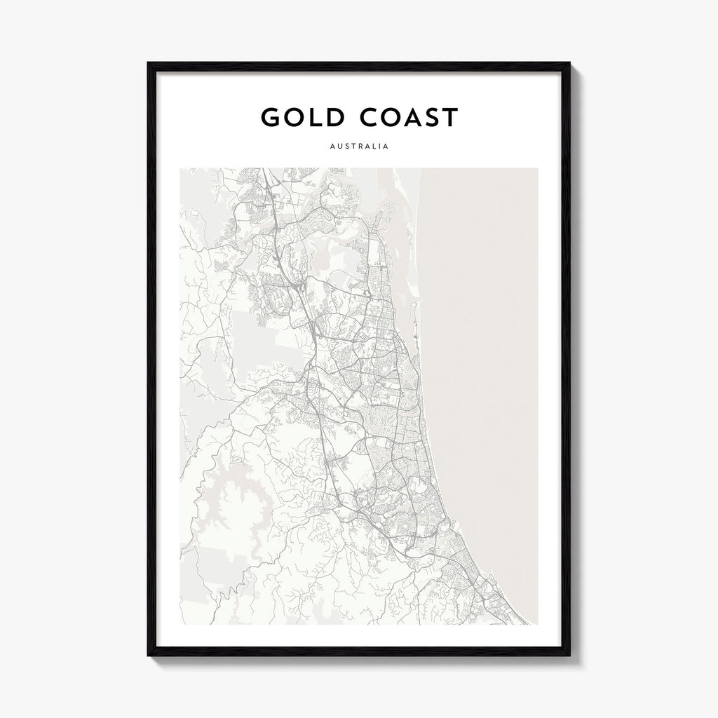 Gold Coast Map Poster