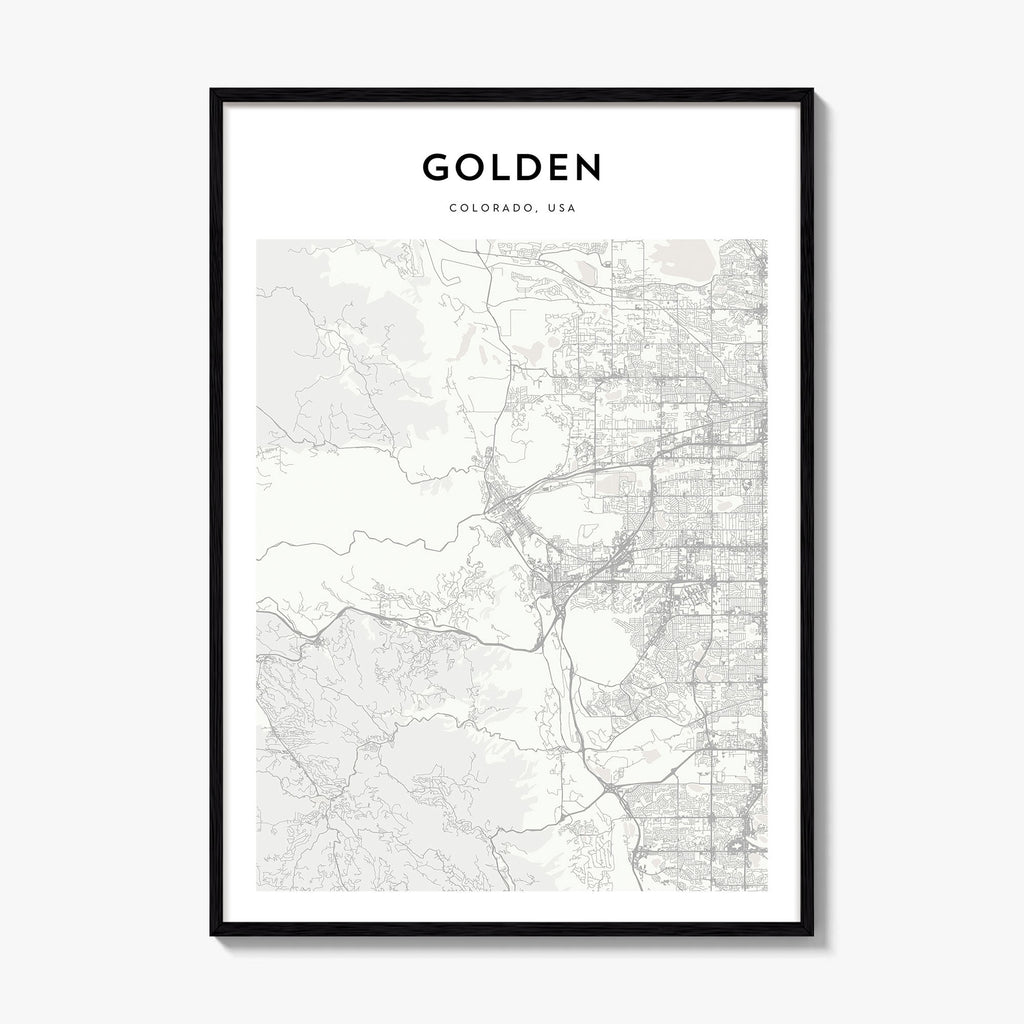 Golden Map Poster
