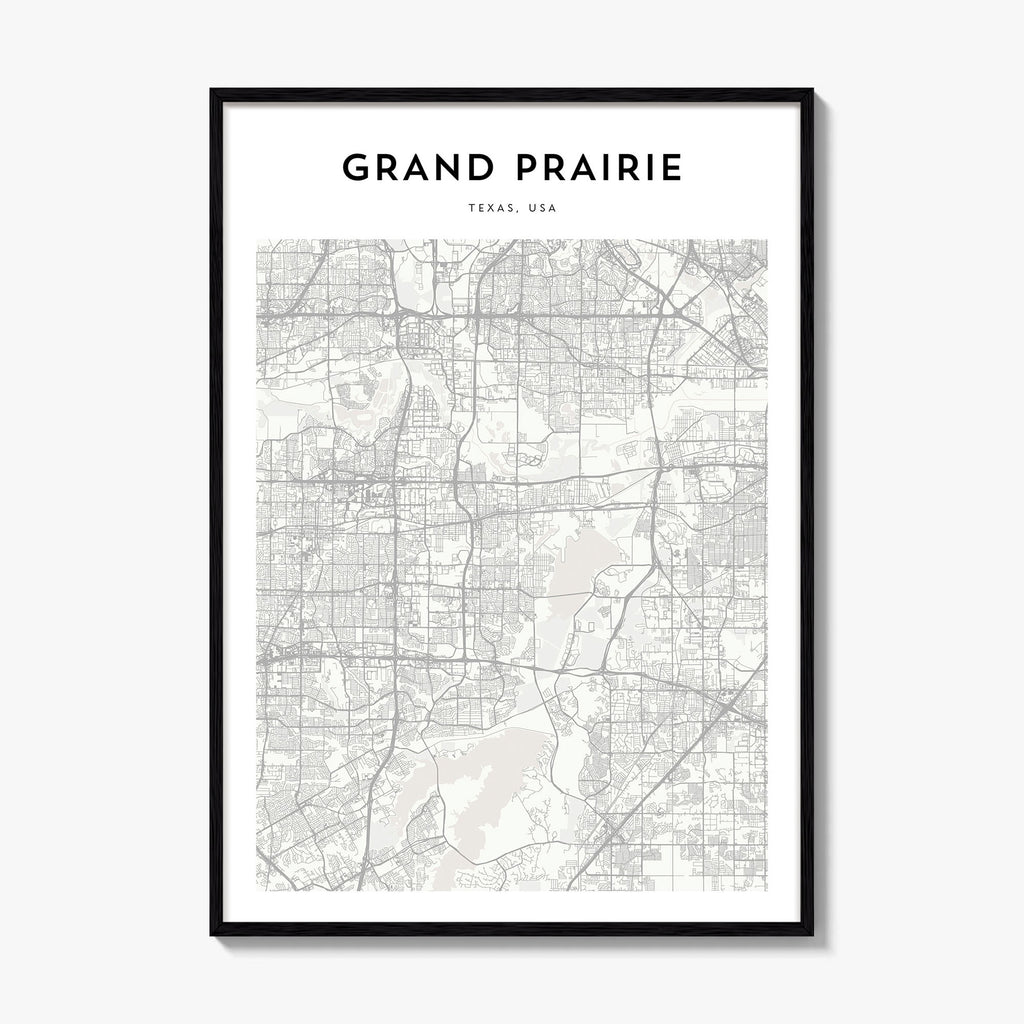 Grand Prairie Map Poster