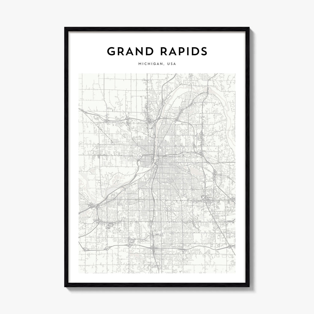 Grand Rapids Map Poster
