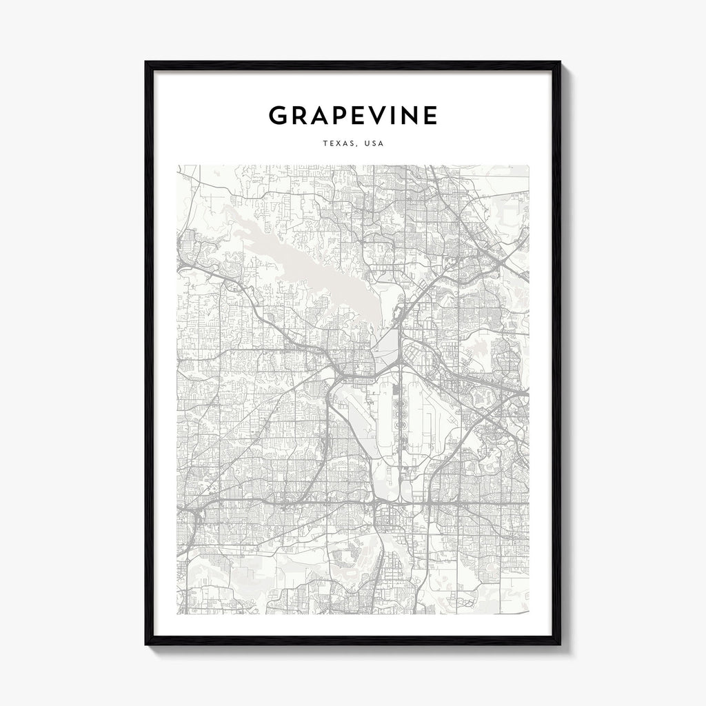 Grapevine Map Poster
