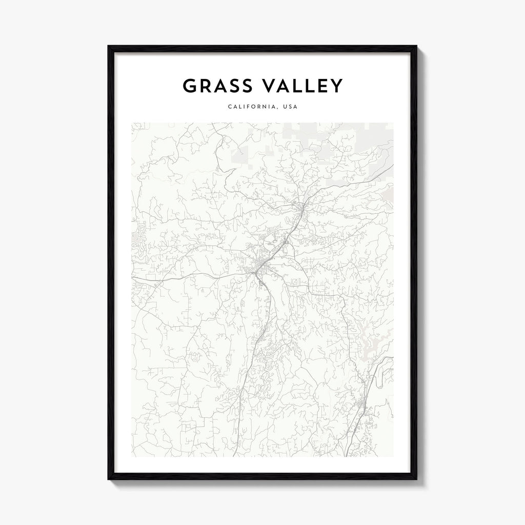 Grass Valley Map Poster
