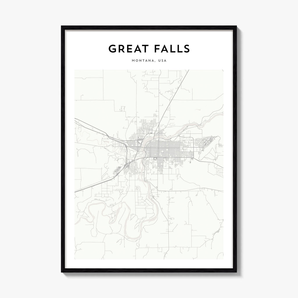 Great Falls Map Poster