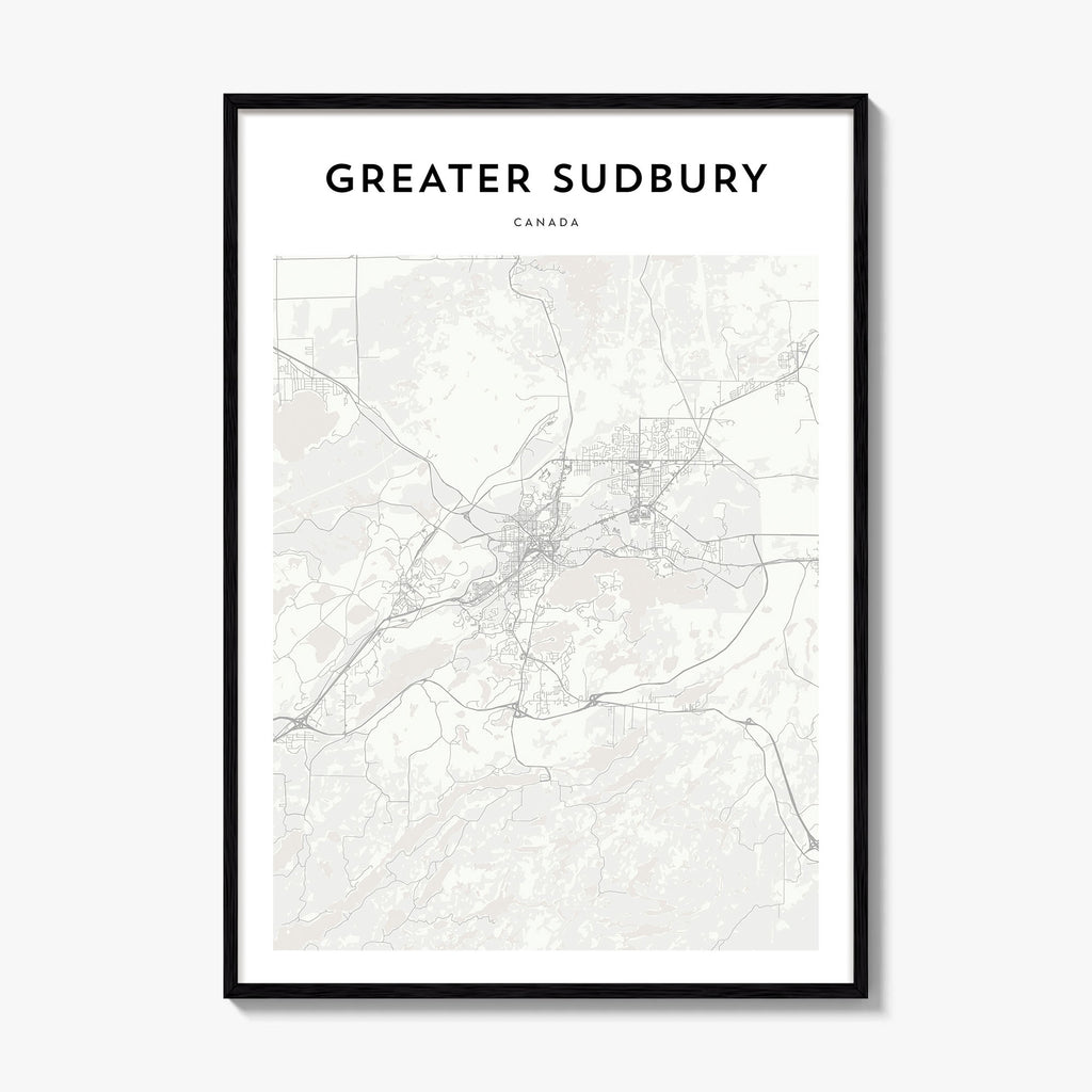 Greater Sudbury Map Poster