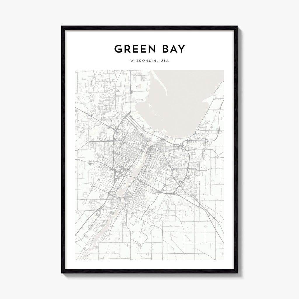 Green Bay Map Poster