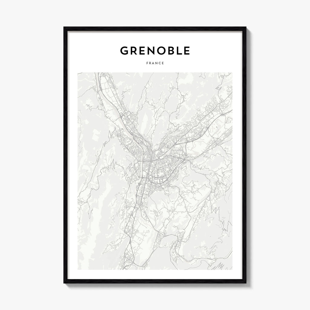 Grenoble Map Poster