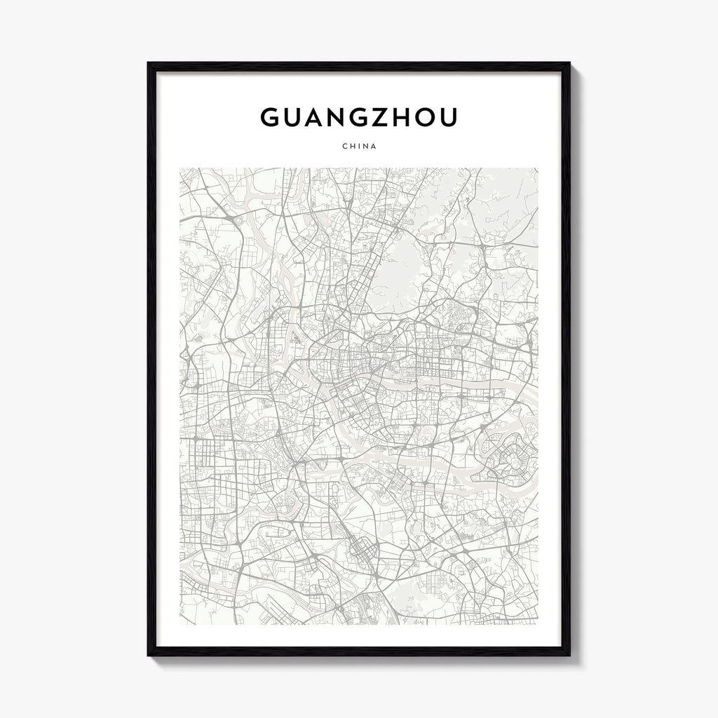 Guangzhou Map Poster